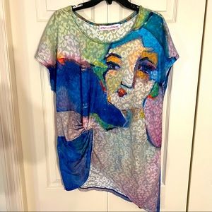 Leoma Lovegrove Lady Face Tunic, EUC, Size L